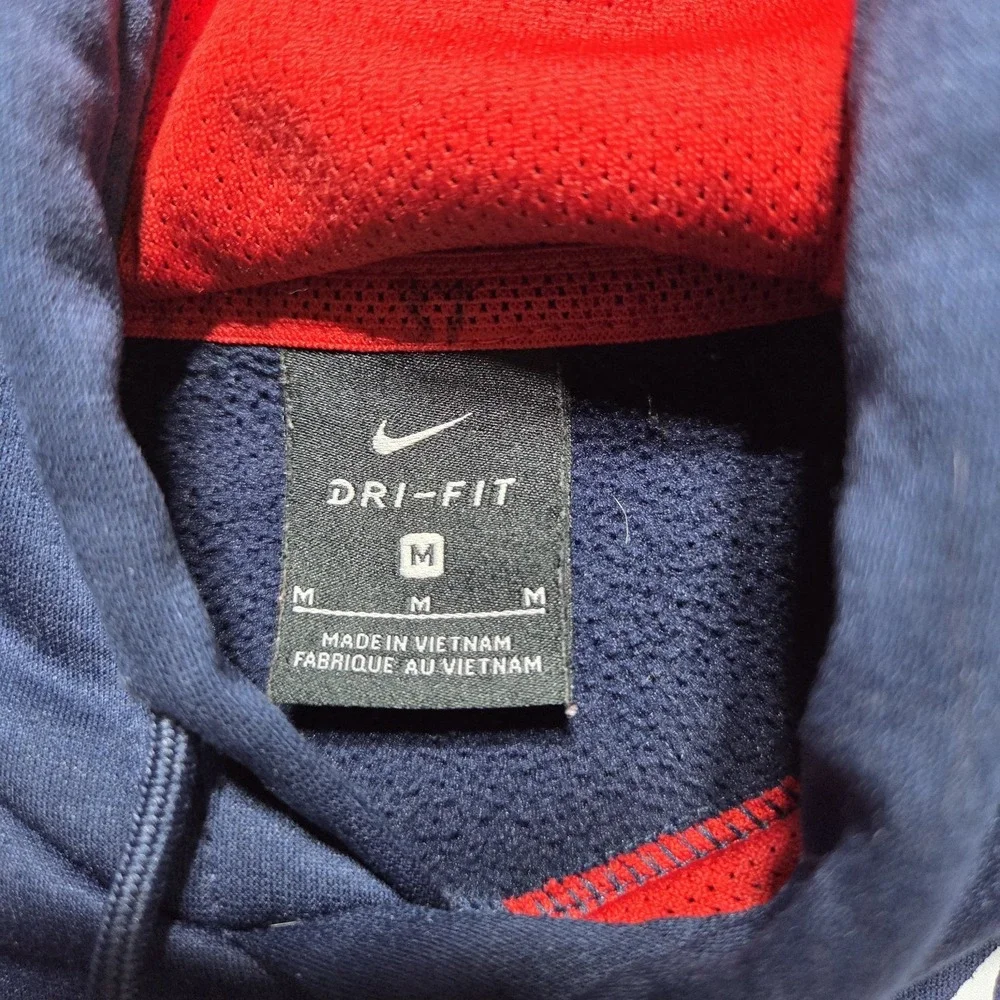 Nike Arizona‎ Wildcats Hoodie Men Medium Navy Blue Sweatshirt On Field Dri Fit
